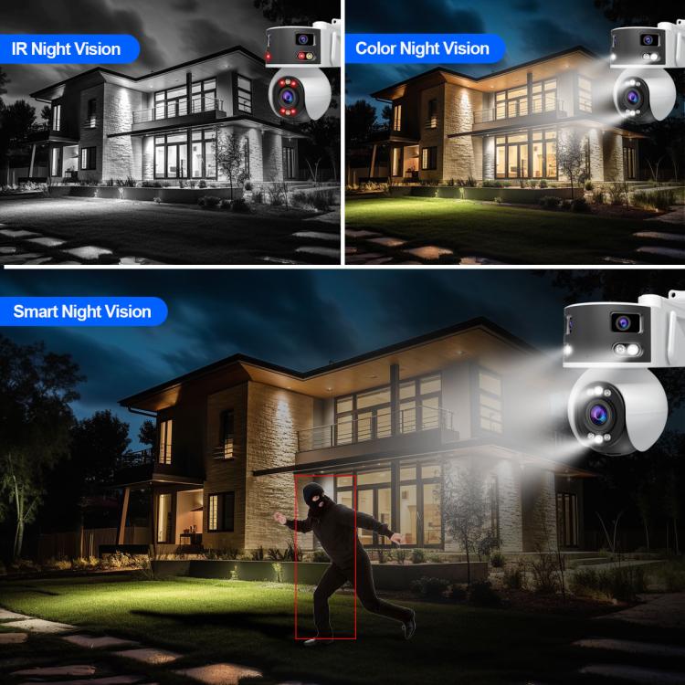 SriHome SH055 8MP HD Multi-lens 5X Optical Zoom Lens Panoramic PTZ Dome Camera SriHome SH055 8MP HD Multi-lens 5X Optical Zoom Lens Panoramic PTZ Dome Camera